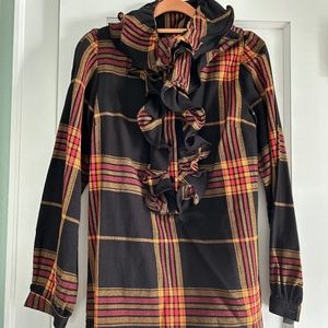 Mille Plaid Ruffle Top